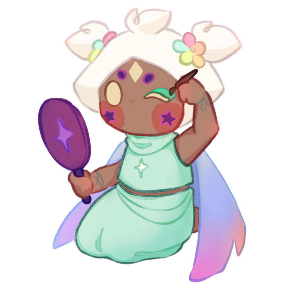 Bean wearing the Unique Make-up artist cosmetics art by KainoShu and paper_crows_